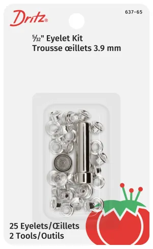 5/32" Eyelets & Tool, 25 pc, Nickel