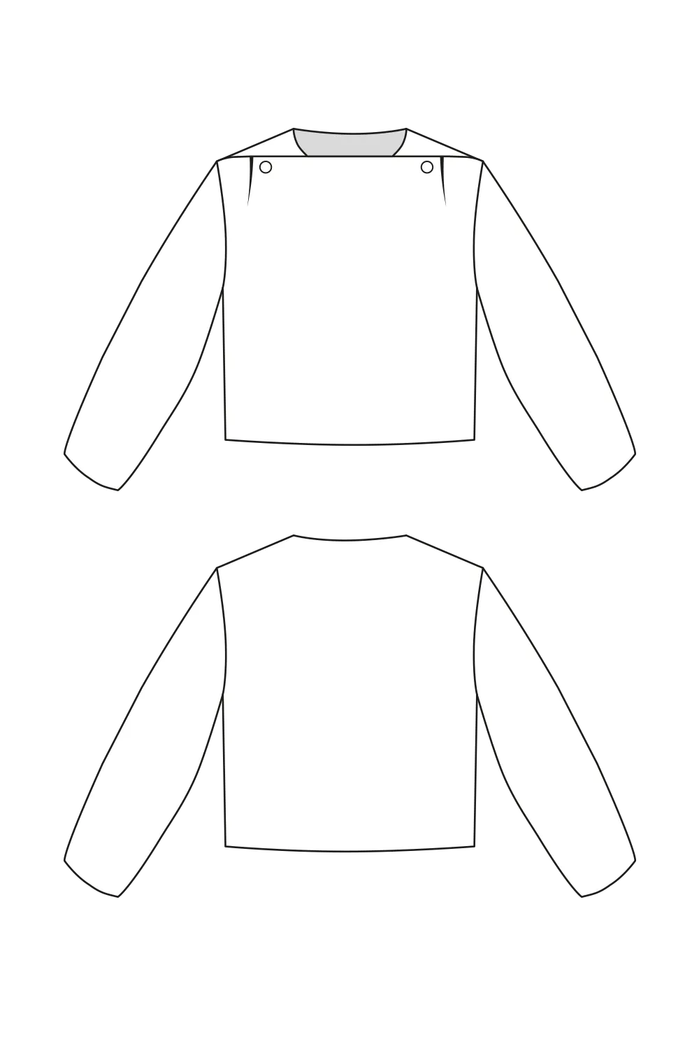 70-16 EMBER Comfortable melton wool sweater with slight bubble sleeves
