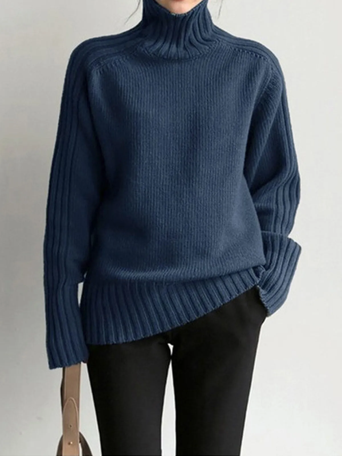 Ashley | High Neck Knit Sweater