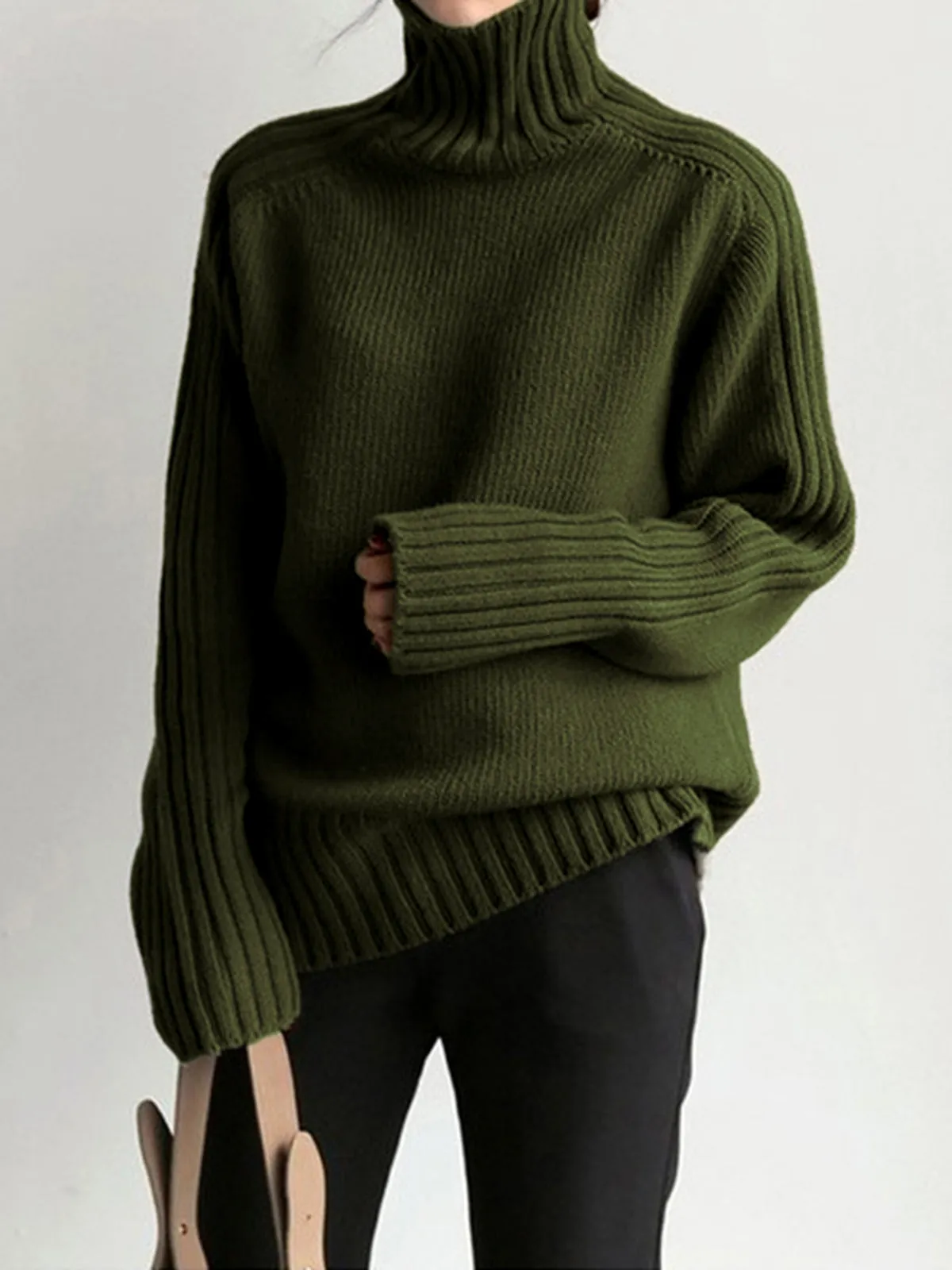 Ashley | High Neck Knit Sweater