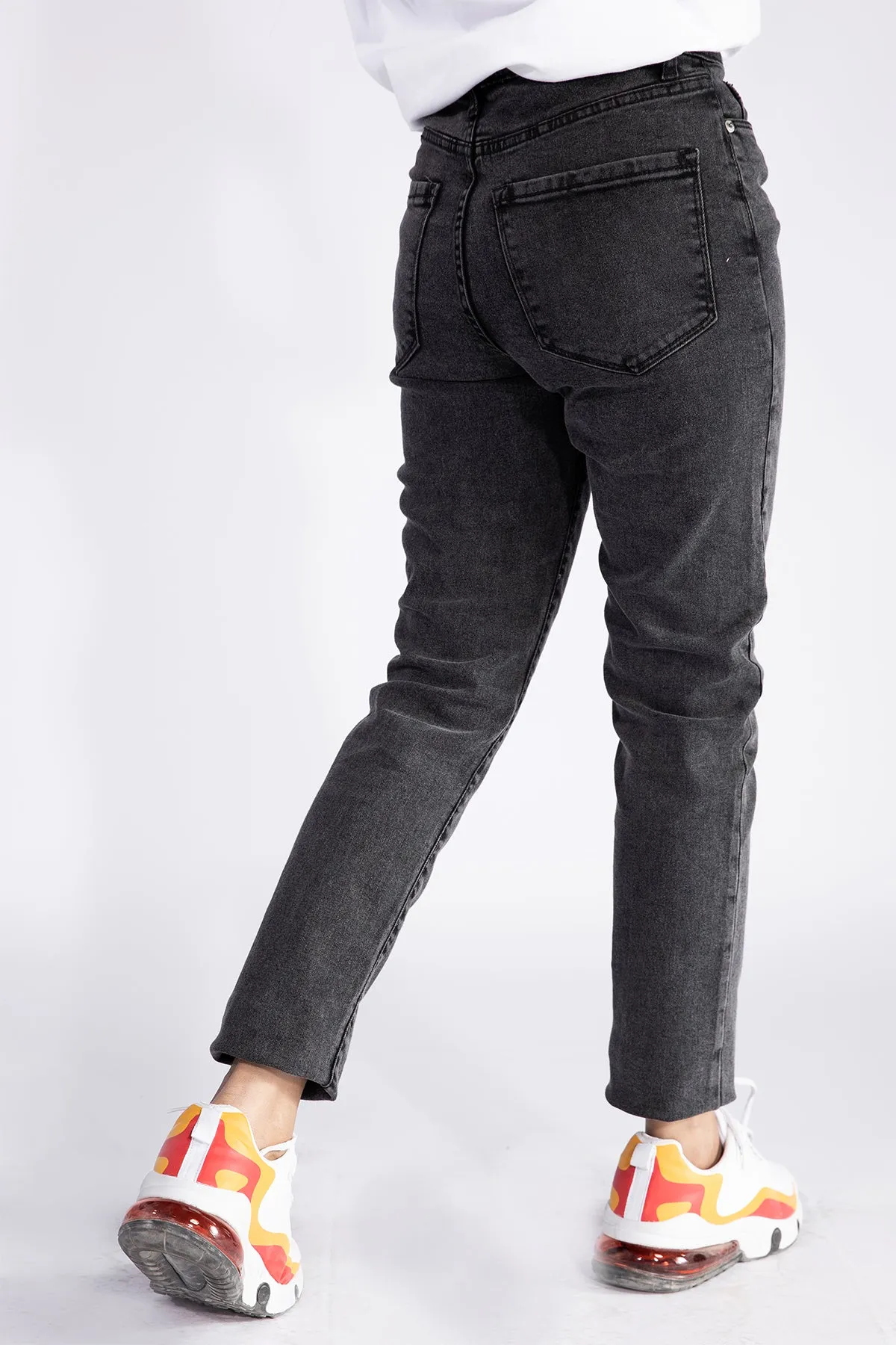 Black Denim High Rise Jeans - W21 - WDJ0006