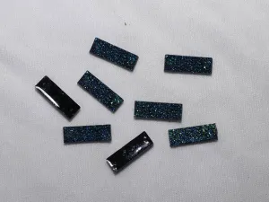 Blue Designer Rectangular Plastic Stones - 7x21 mm