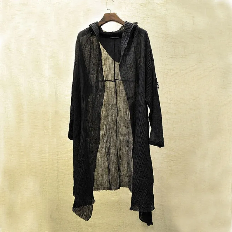 Boho Chic Loose Hooded Cardigan