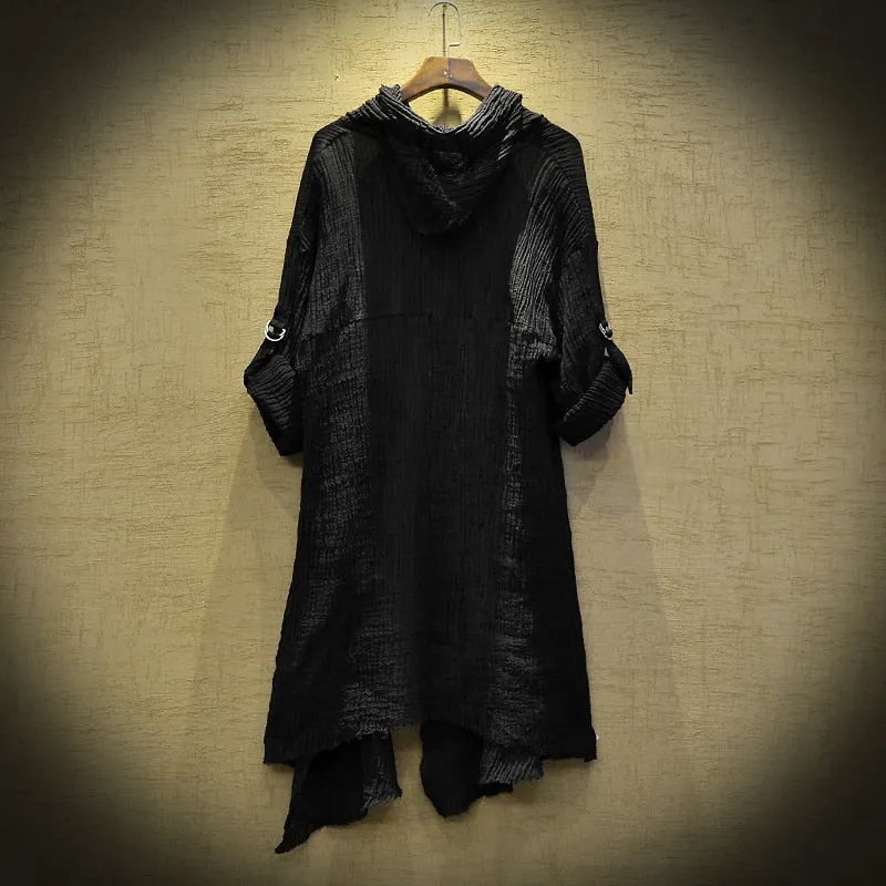 Boho Chic Loose Hooded Cardigan