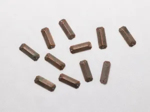 Bronze Designer Rectangle Plastic Stones -7x21 mm