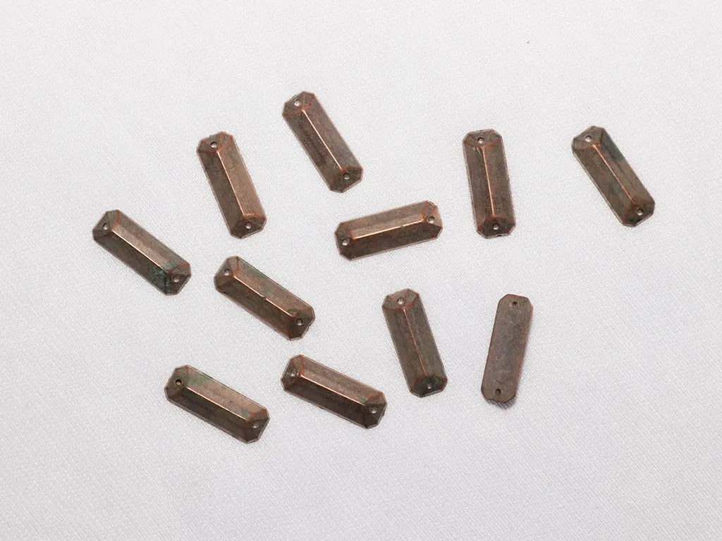 Bronze Designer Rectangle Plastic Stones -7x21 mm