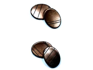 Brown Oval Acrylic Stones