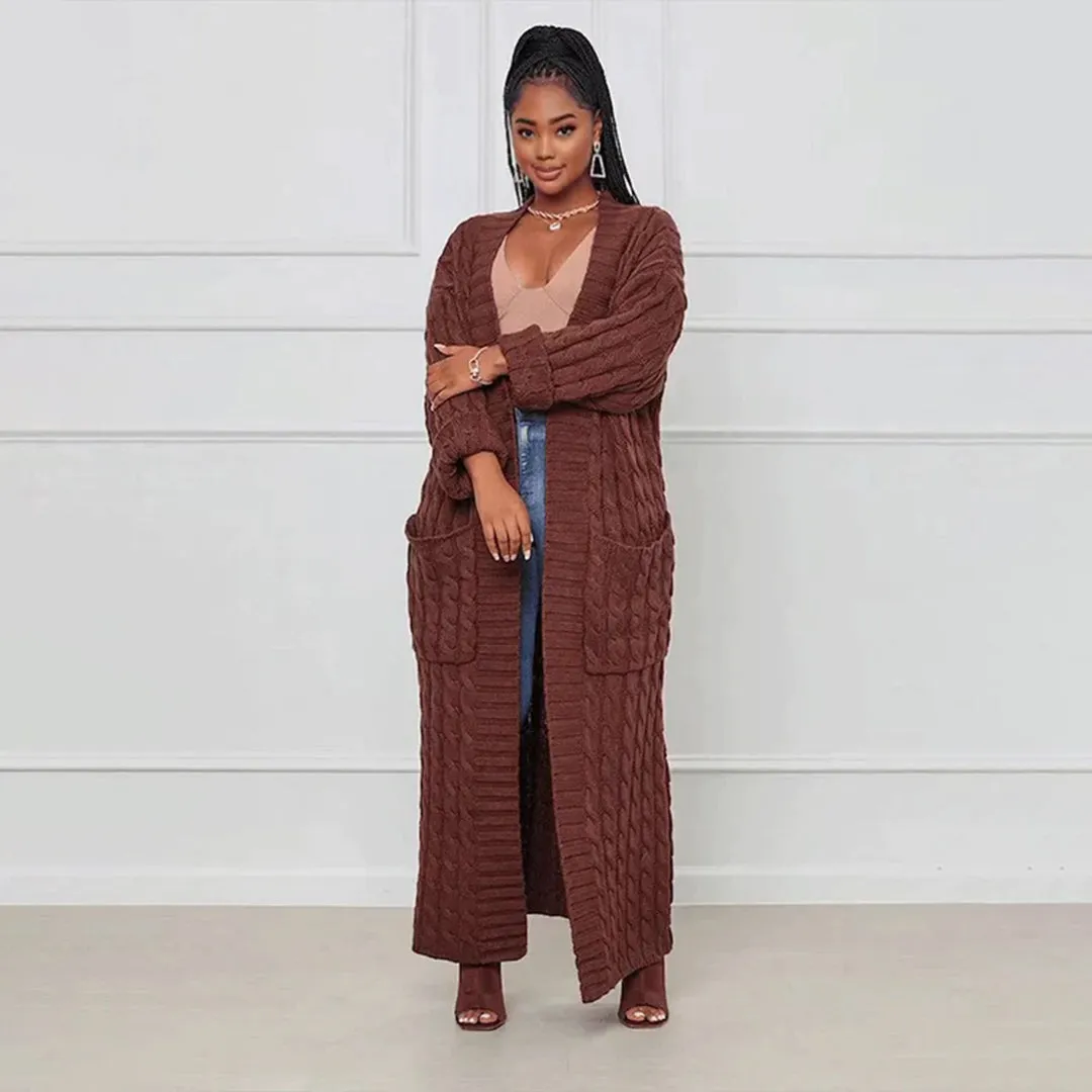 Celestina - Cardigan long chic et décontracté