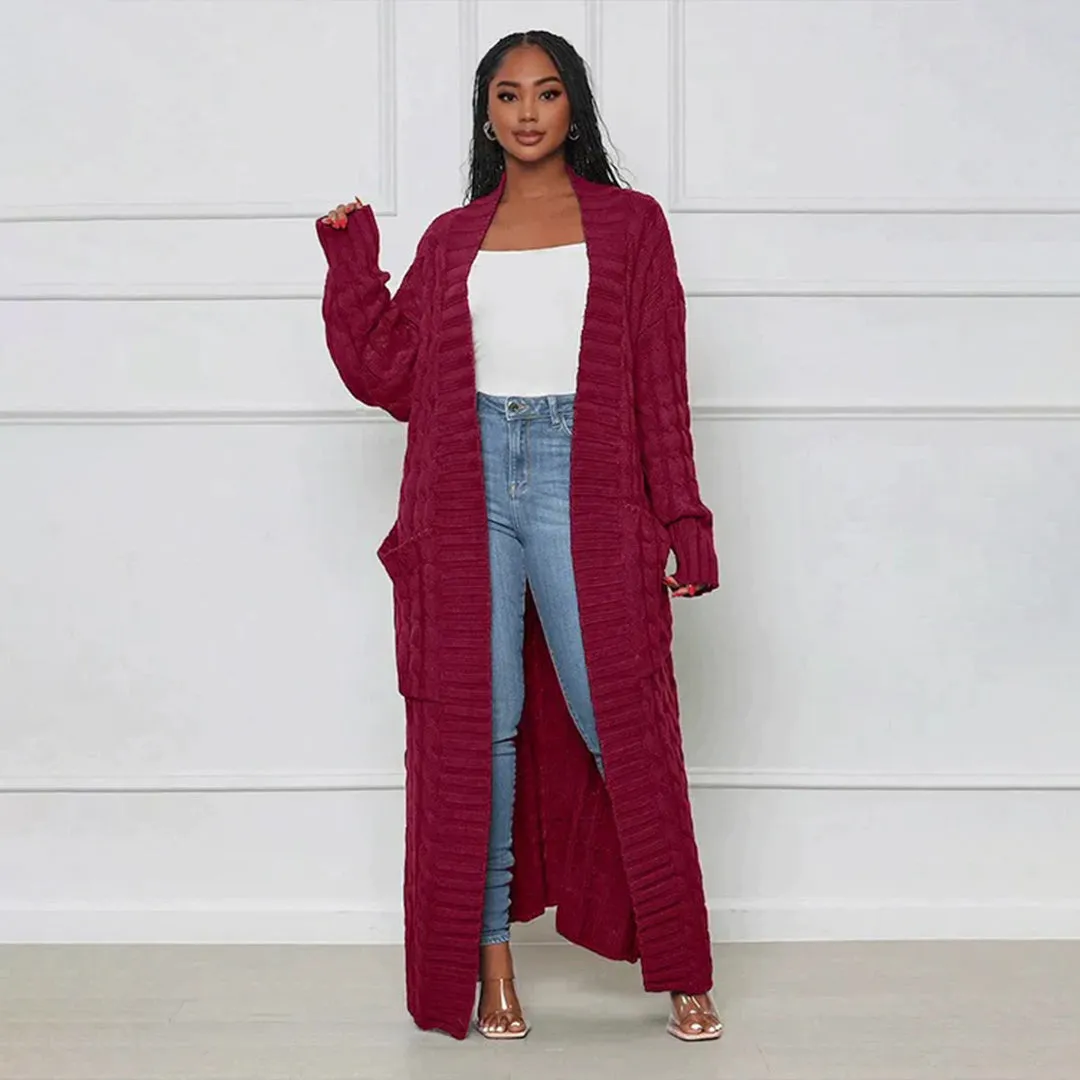 Celestina - Cardigan long chic et décontracté
