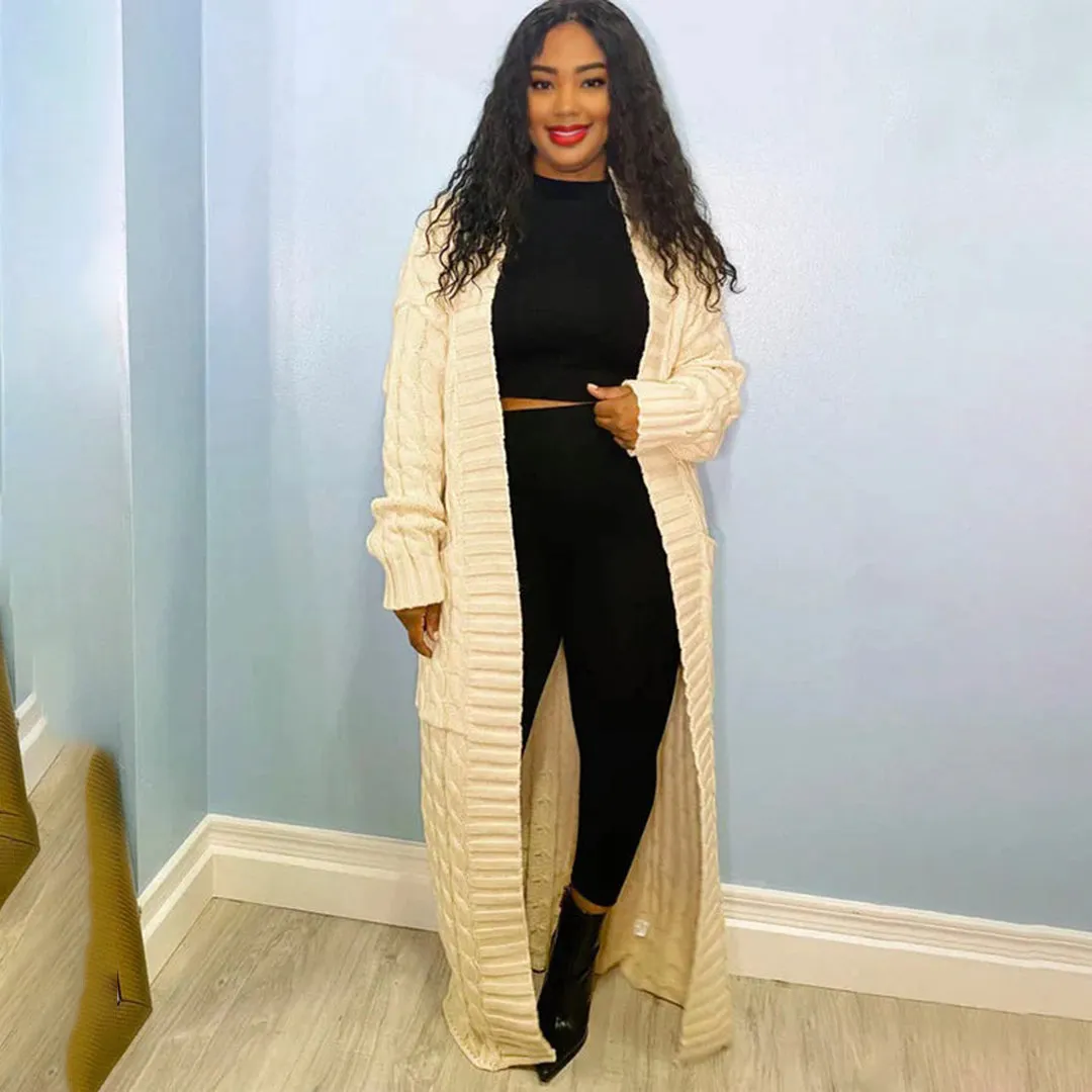 Celestina - Cardigan long chic et décontracté
