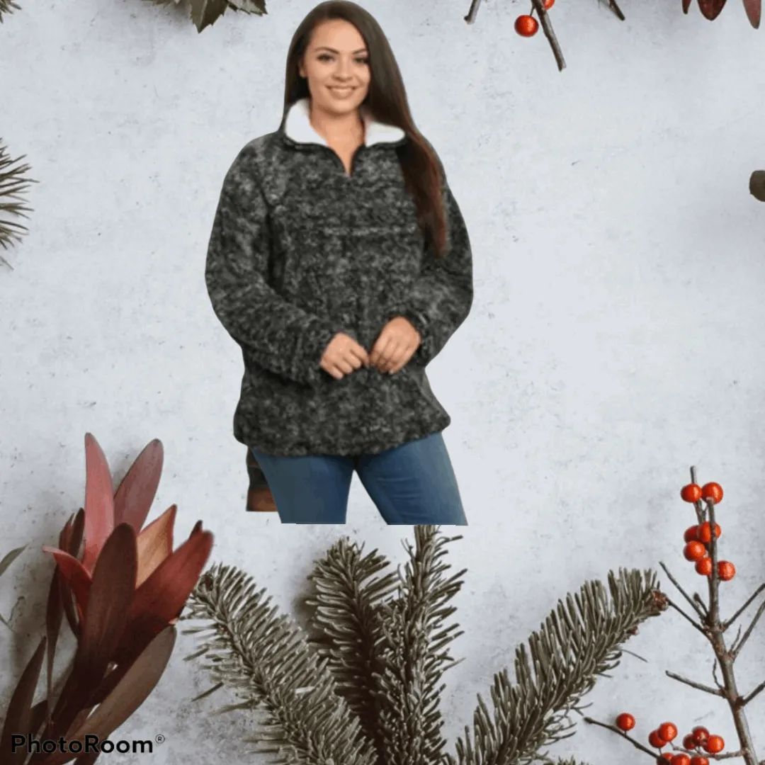 Charcoal Gray Oversized  Sweater Winter Fashion
