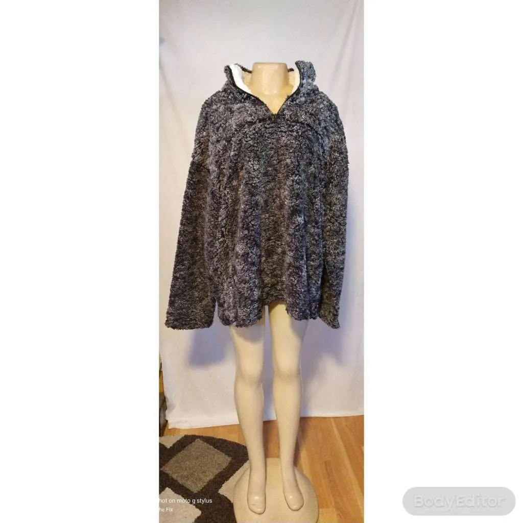 Charcoal Gray Oversized  Sweater Winter Fashion