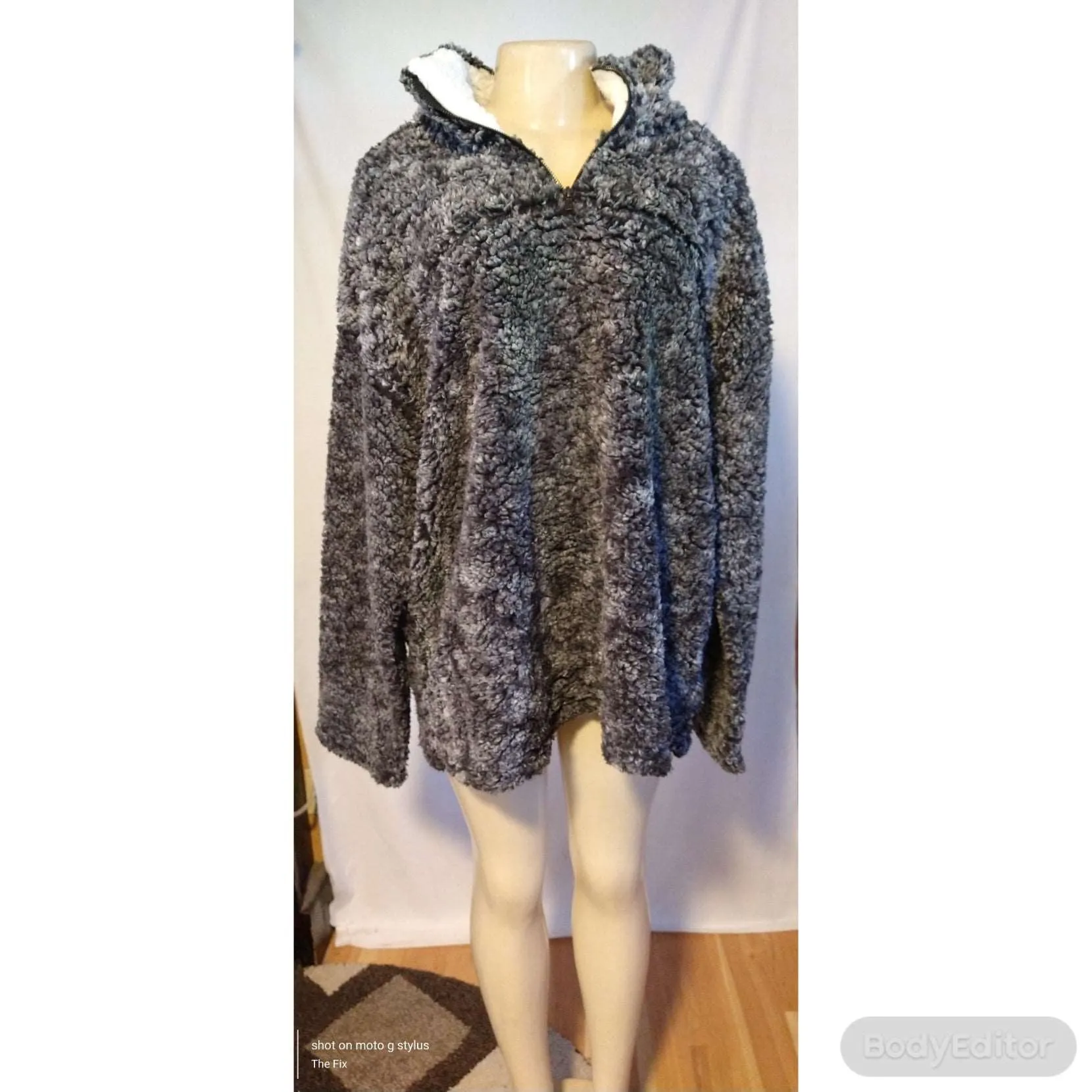 Charcoal Gray Oversized  Sweater Winter Fashion