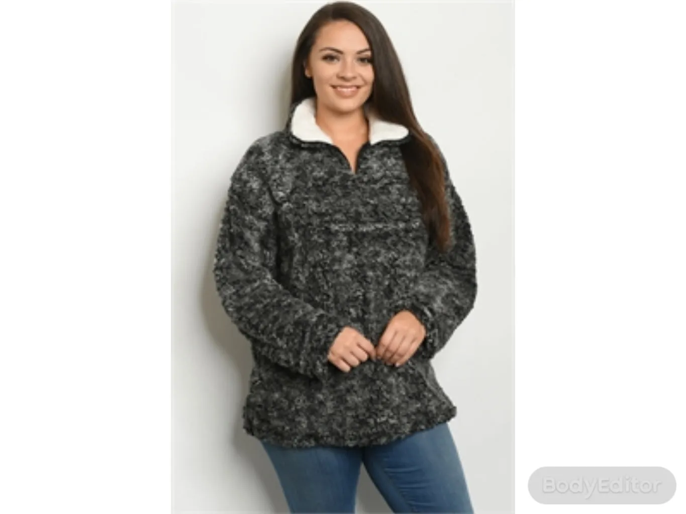 Charcoal Gray Oversized  Sweater Winter Fashion