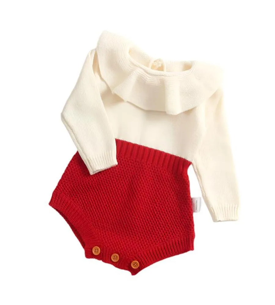 Charm Ruffle Romper Red