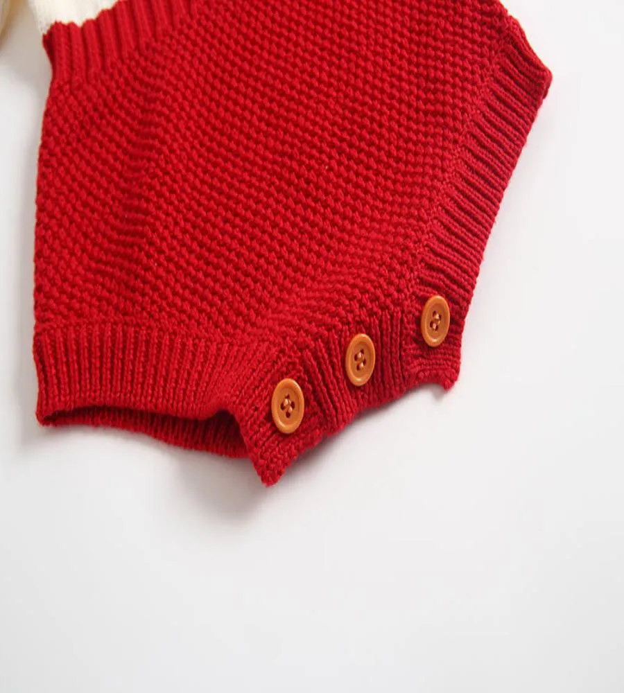 Charm Ruffle Romper Red