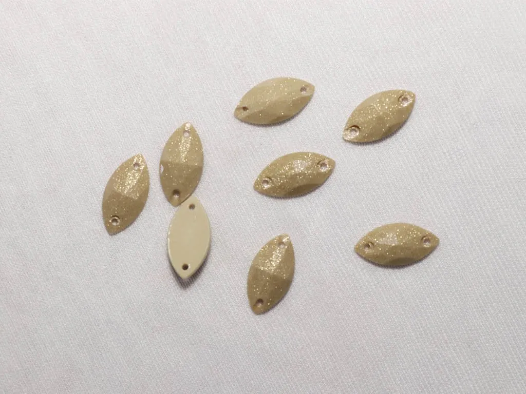 Copper Designer Eye Plastic Stones -9x18 mm