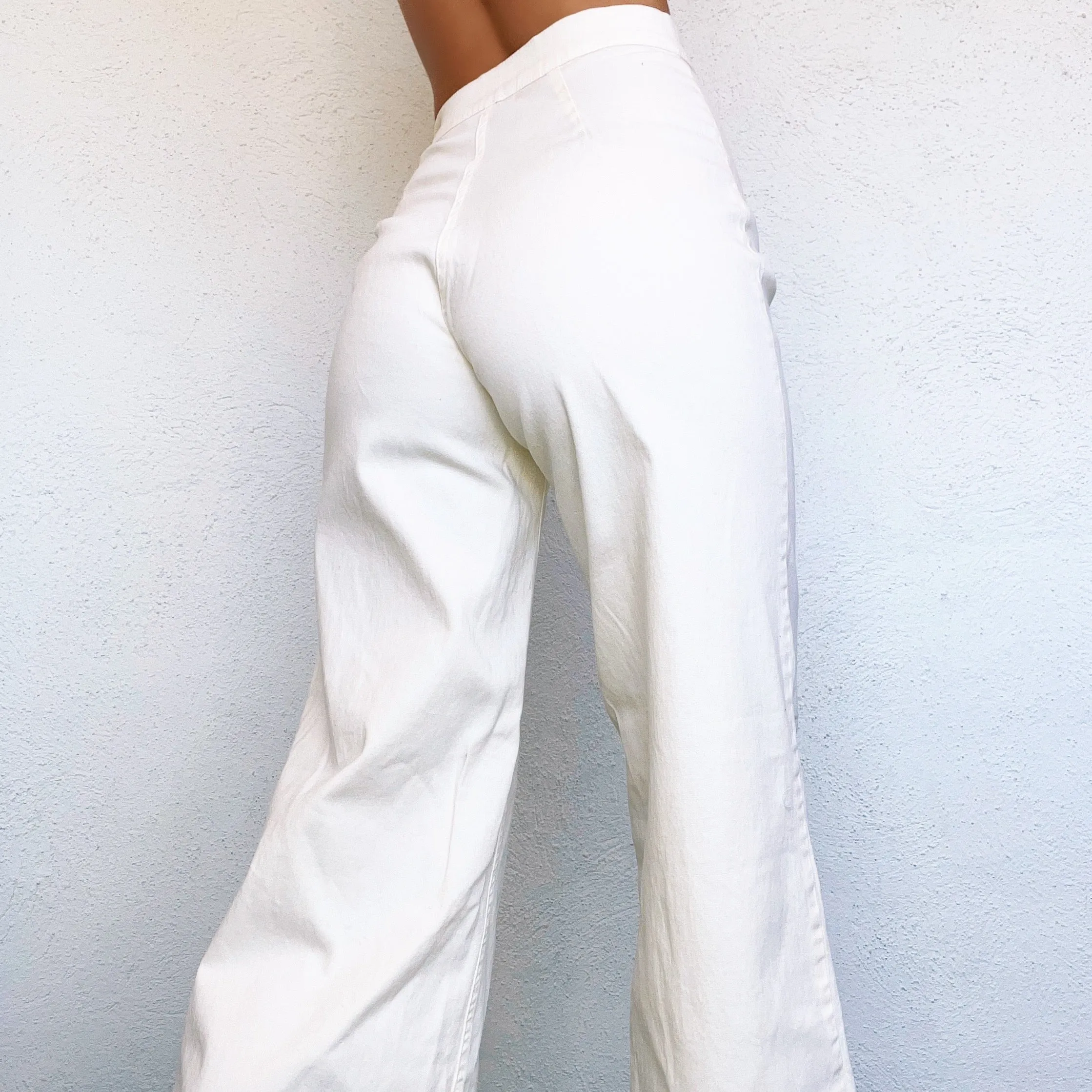 Creamy Wide Leg Pants