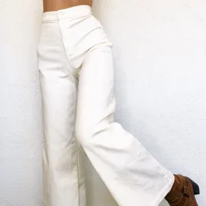 Creamy Wide Leg Pants