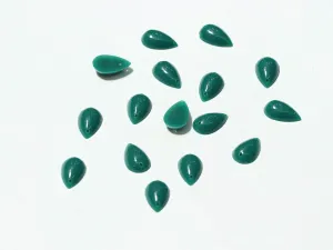 Emerald Green 2 Hole Drop Plastic Stones -18x13 mm