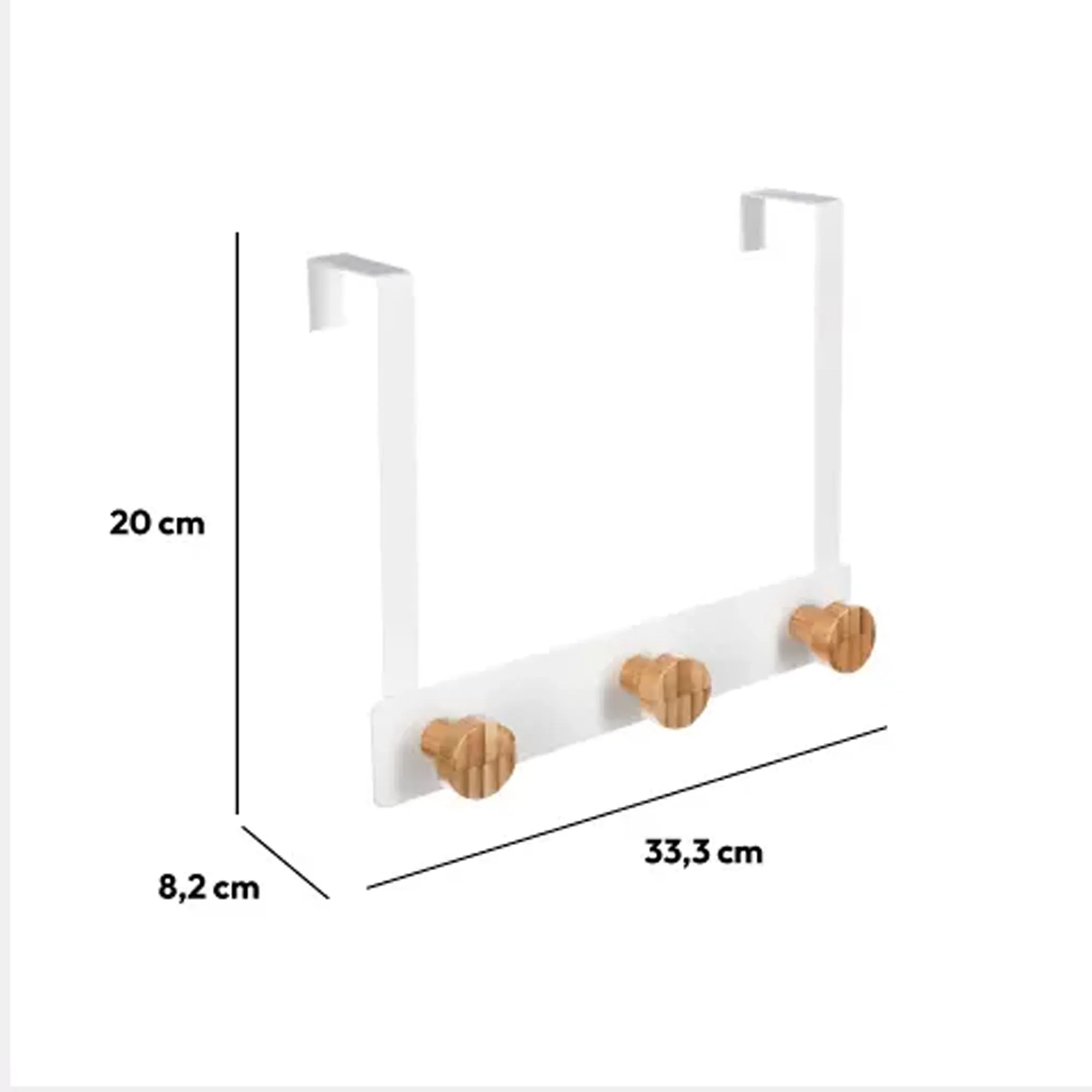 Five 3 Hook Coat Hanger White