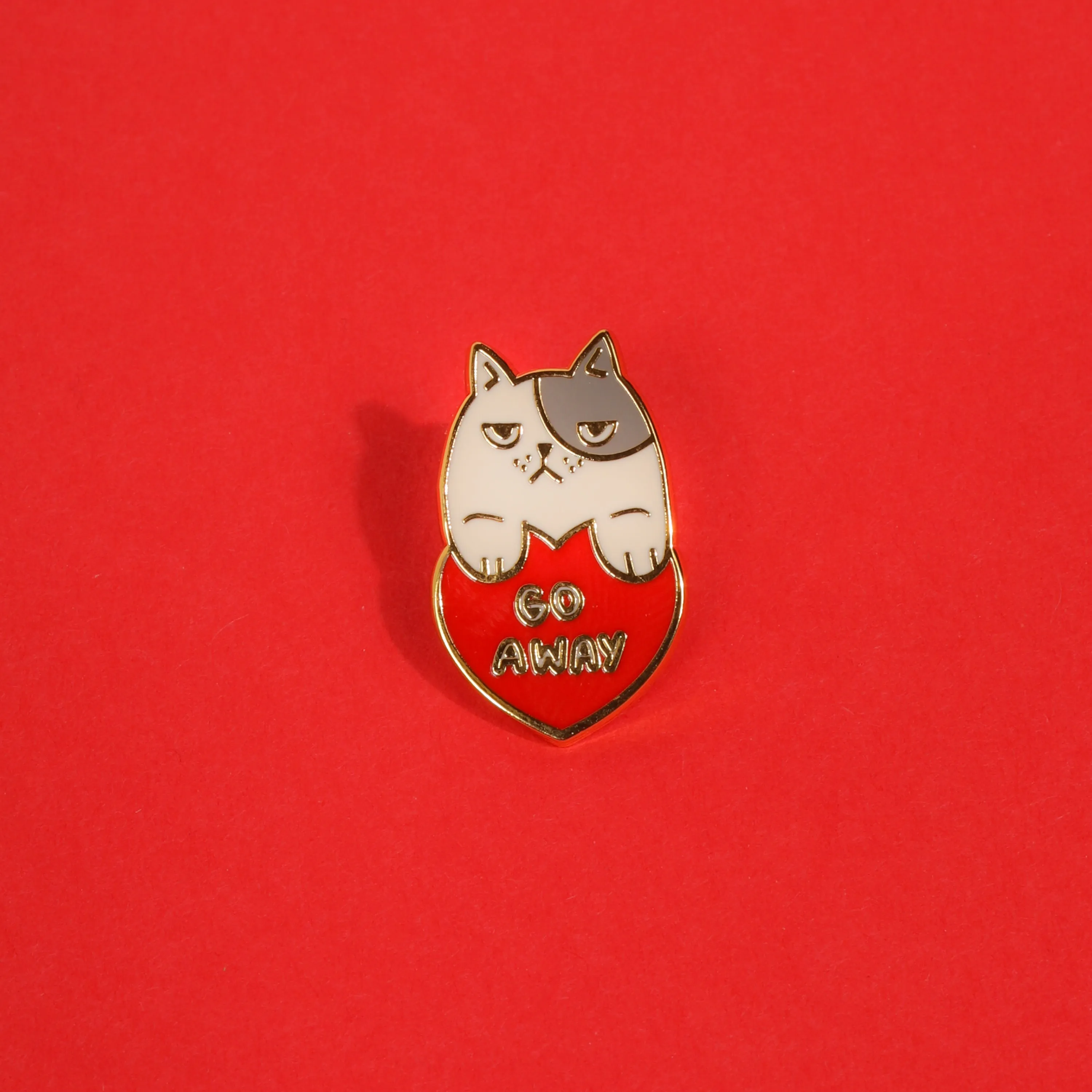Go Away Enamel Pin