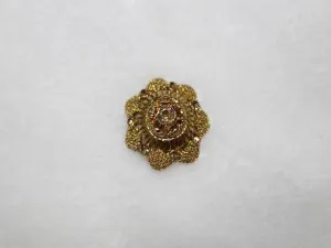 Golden Flower Stone Work Acrylic Buttons