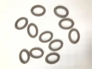 Gray Oval 2 Hole Plastic Stones- 20x28 mm