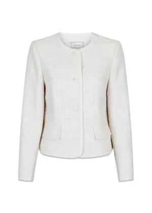 Helina Boucle Jacket - Off White