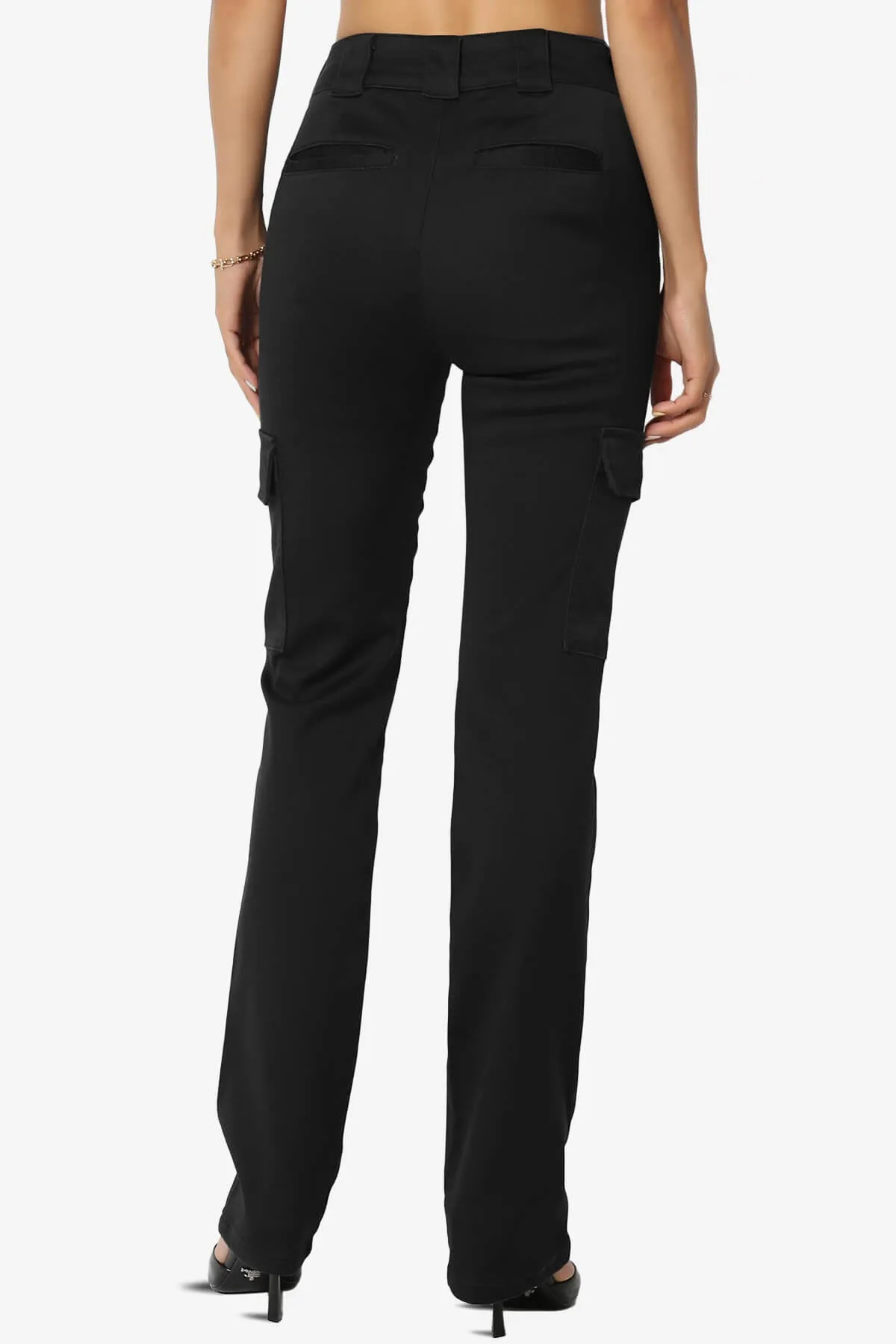 Imaan Stretch Canvas Cargo Pants Black
