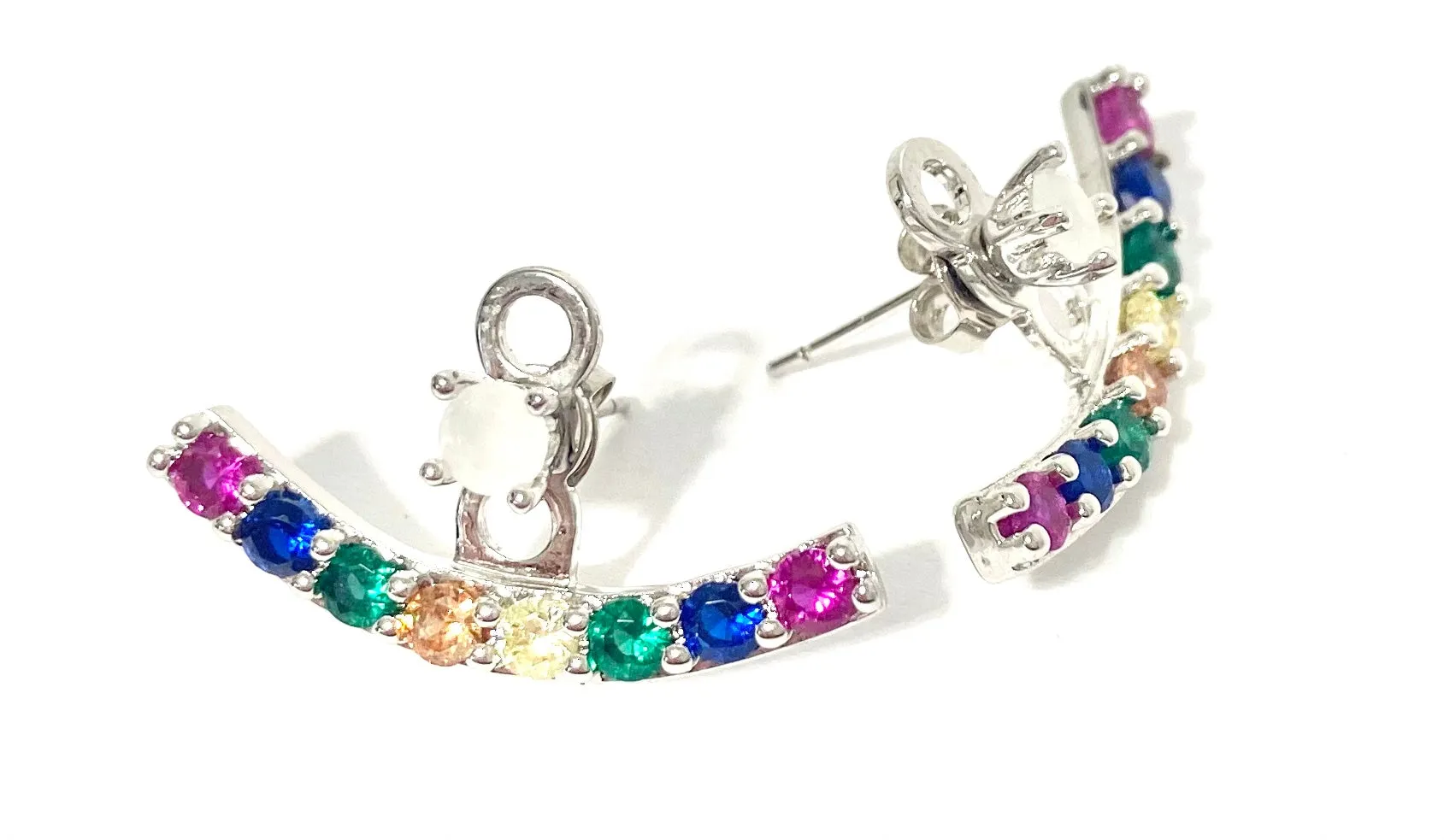 Jewel Happy Ear Jackets - Silver