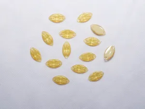 Light Yellow Designer Eye Plastic Stones - 9x18 mm