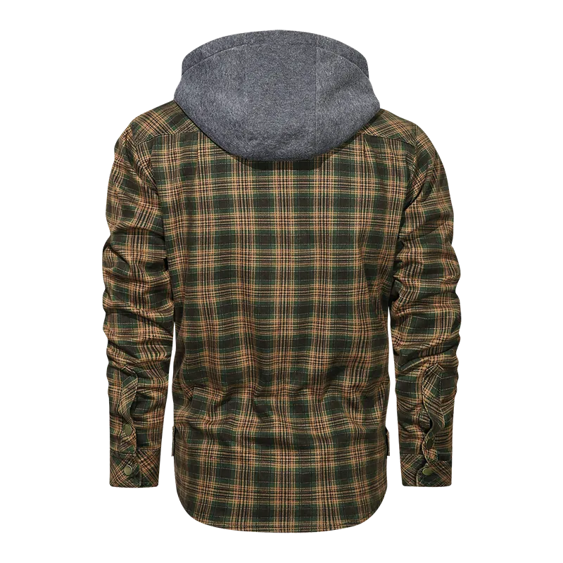 Men's Warm Jacket. Fleece Thick Autumn Winter Detachable Hoodie.