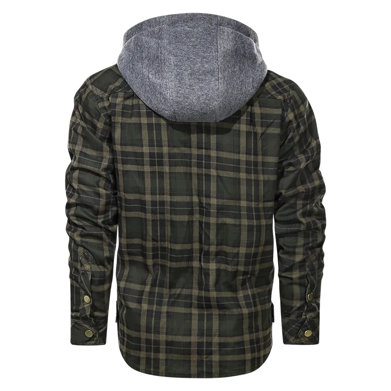 Men's Warm Jacket. Fleece Thick Autumn Winter Detachable Hoodie.