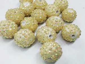 Milky White Circular Resin Sugar Balls (15 mm)