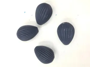 Navy Blue Drop Plastic Beads- 25x35 mm