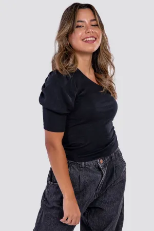 Off Shoulder Top With On Side Ruffles - Kady