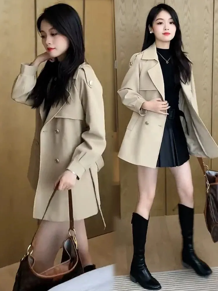 Pankh Remon Autumn Winter Luxury Trench Coat with Belt