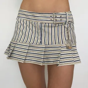 pleated buckle mini skirt - extra small