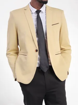 Pocket Detail Slit Back Single Button Lapel Neck Blazer