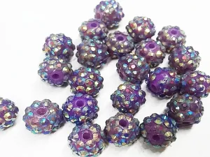 Purple Circular Resin Sugar Balls (12 mm)
