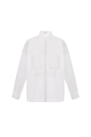 Raegan Straight Sheer Organza Shirt