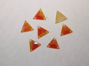 Rainbow Designer Triangle Plastic Stones - 23x23 mm
