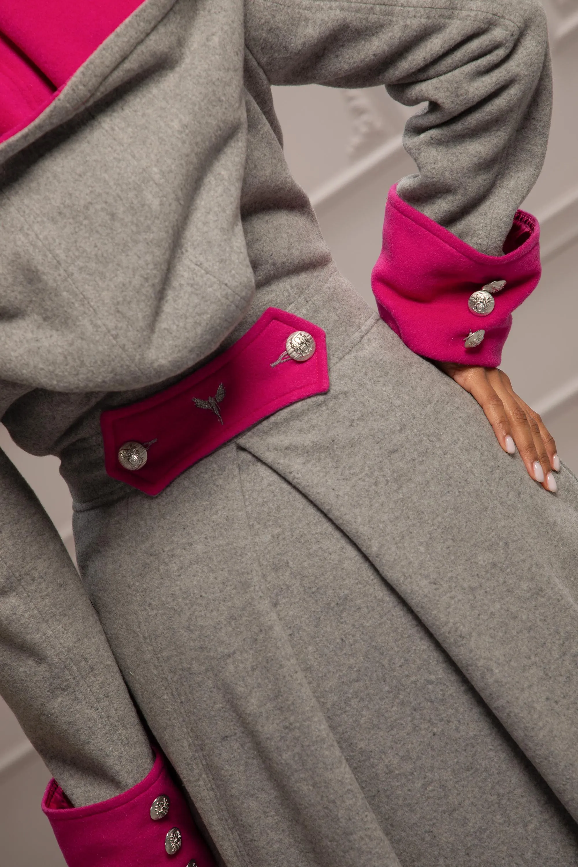 ROOMY COLOR BLOCK COAT