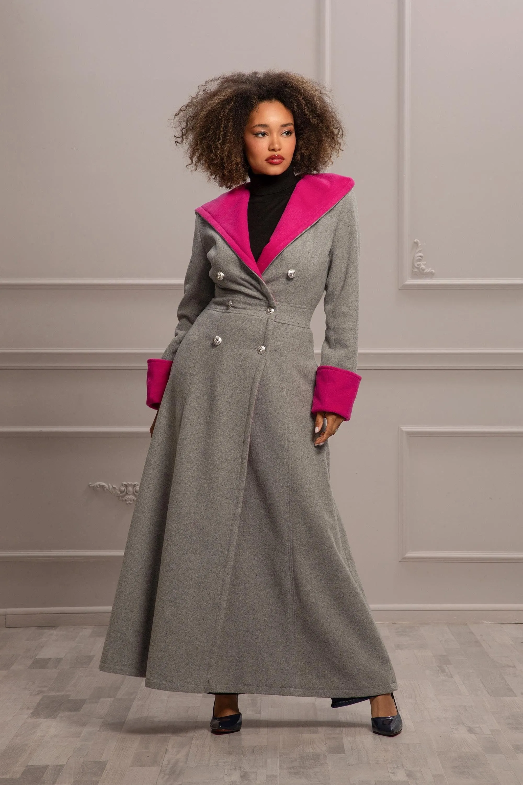 ROOMY COLOR BLOCK COAT
