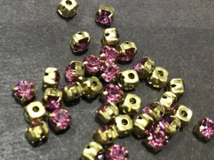 Rose Pink Circular Resin Stones with Catcher (24SS - 5 mm)