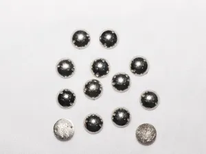 Silver Designer Circular Plastic Stones-10 mm