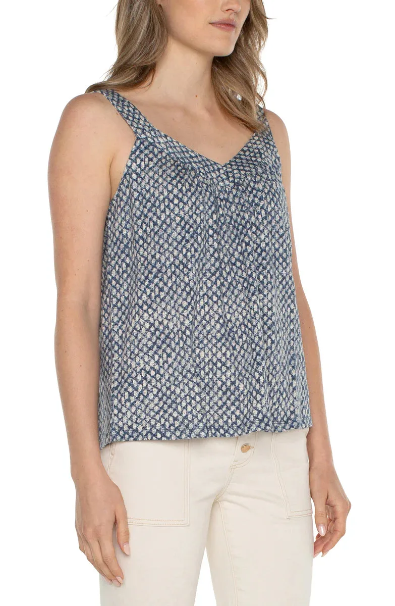 SLVLS VNK TANK W SMOCKING