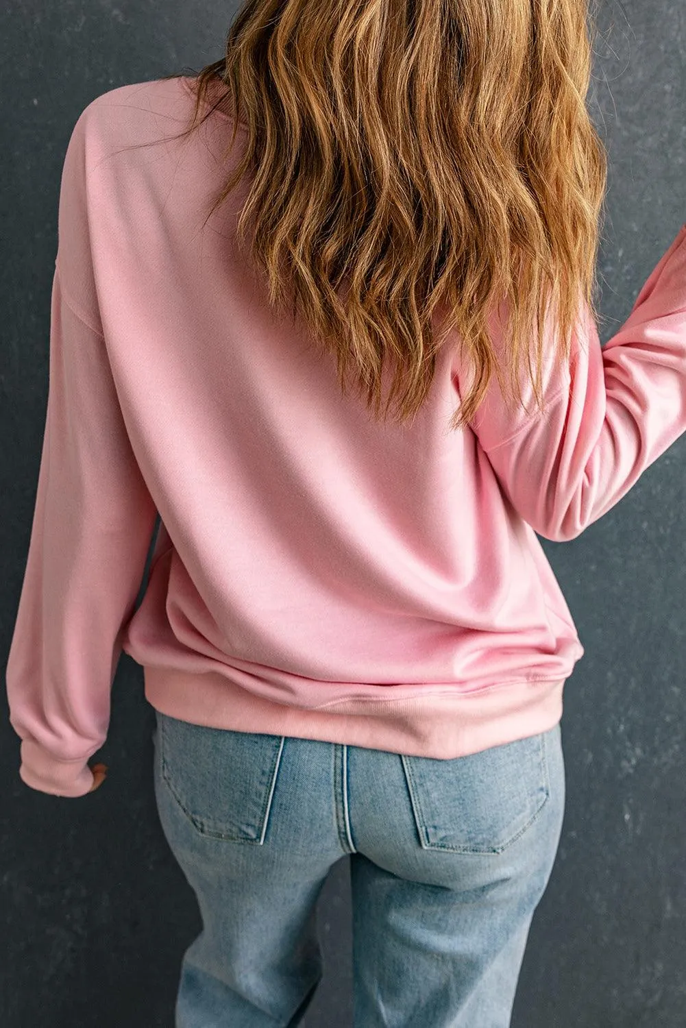 Sweatshirt GAME DAY Round Neck Long Sleeve Tops