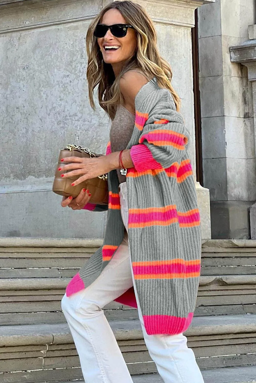 Tania Ribbed Long Sleeve Cardigan